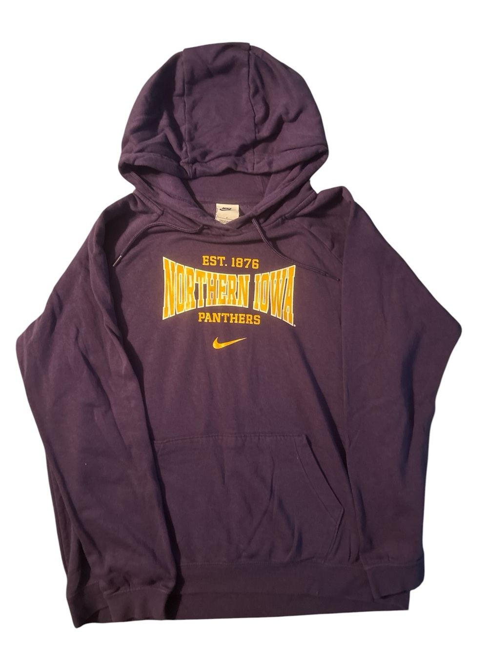 Nike Purple Hoodie with Gold Northern Iowa Panthers Logo